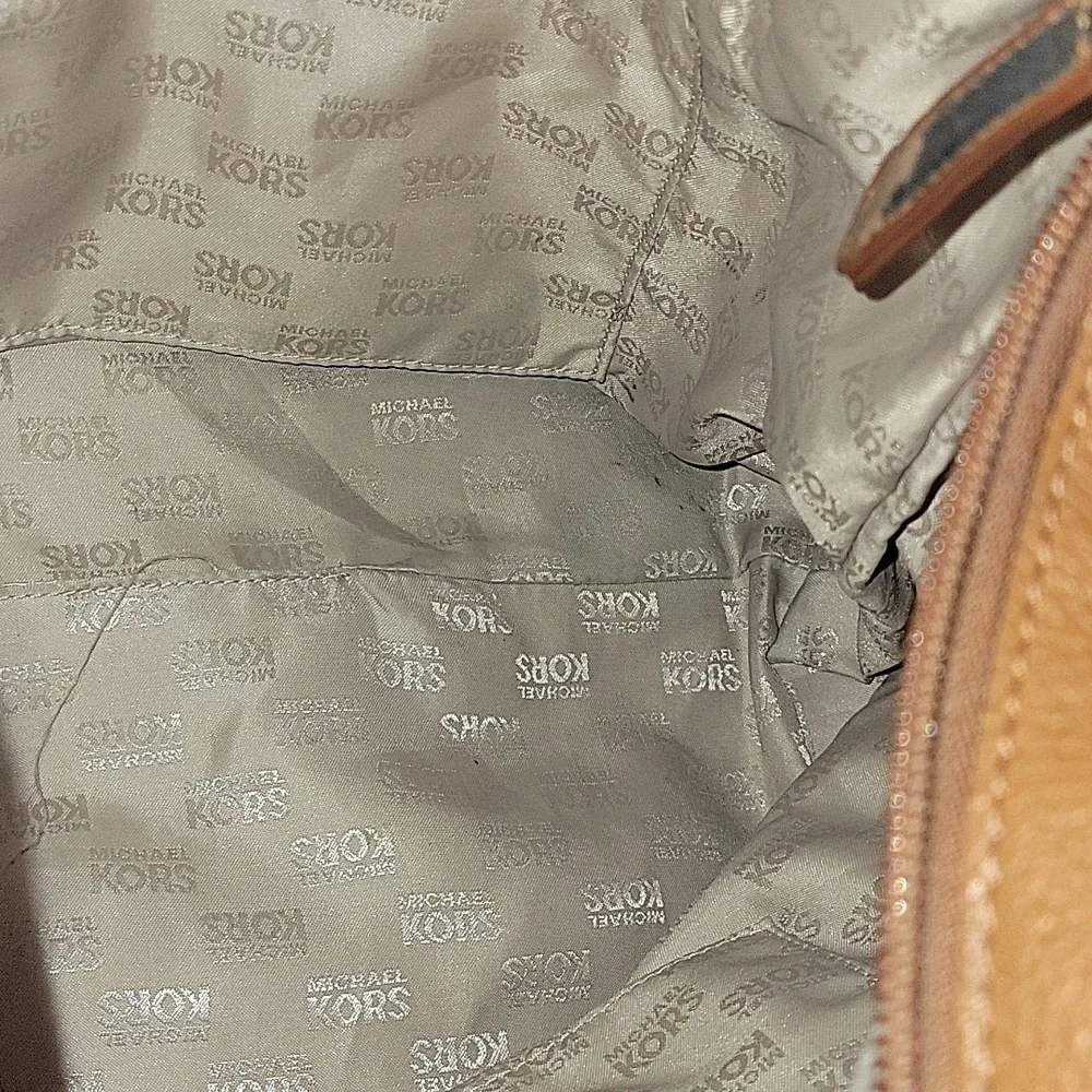 Michael Kors Fulton Brown Leather Shoulder Bag Tote Handbag